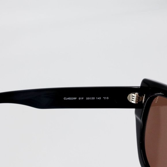 Celine Triomphe Logo Acetate Butterfly Sunglasses Black Brown - Picture 9 of 14